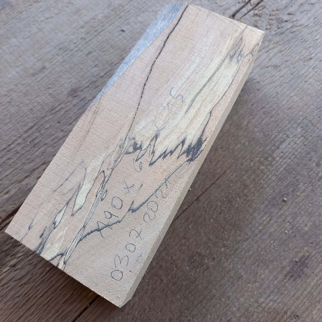 Gedämpfte Buche (Holz) 190x65x45 mm, Holz zum Stabilisieren und Drechseln 03072021