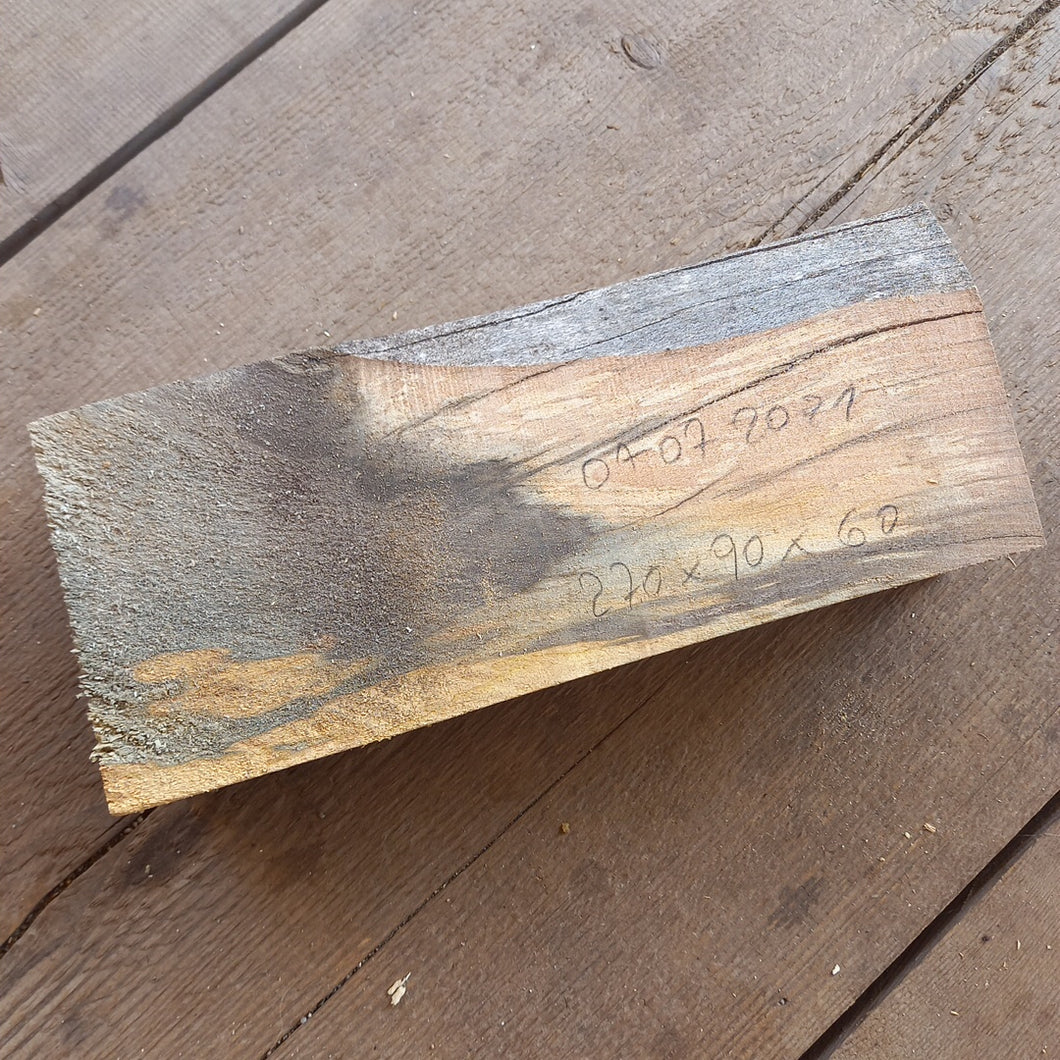 Blank buk spalted 270x90x60 mm, 005
